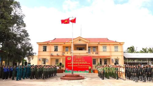 Công an Tây Ninh ra quân bảo đảm an ninh, trật tự, phòng, chống tội phạm. (Ảnh: THANH PHONG)