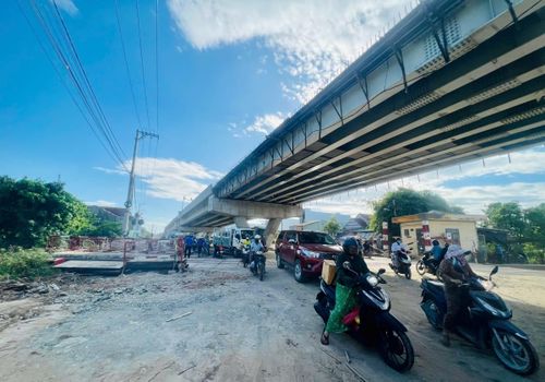 Đường gom đã thông xe sau phản ánh của Chuyên đề Công an thành phố Đà Nẵng.