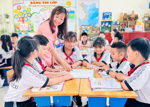 Tiết học của học sinh Trường Tiểu học Thuận Kiều (phường Đông Hưng Thuận, TPHCM).