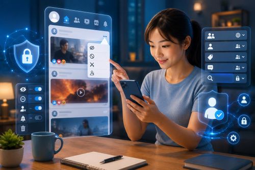 Cần chủ động tinh lọc nội dung và thiết lập quyền riêng tư trên ứng dụng Facebook giúp bảo vệ thông tin cá nhân và làm sạch bảng tin. Đồ họa: Thái Bình