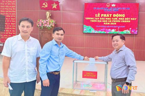 Hơn 65 triệu đồng được đóng góp tại lễ phát động chương trình “Chung tay xóa nhà tạm, nhà dột nát” trên địa bàn xã Phước Chánh năm 2026. Ảnh: UBND xã Phước Chánh