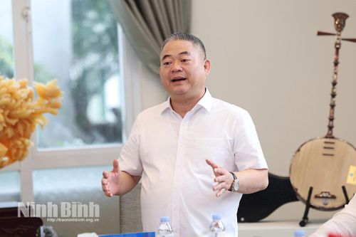 Ông Nguyễn Văn Thiện, Chủ tịch Tập đoàn Xuân Thiện phát biểu tại buổi làm việc.