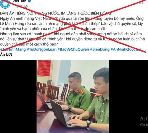 Luận điệu xuyên tạc của tổ chức khủng bố Việt Tân.