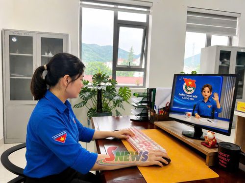 Mô hình “Biên tập viên trợ lý ảo - đồng hành cùng tuổi trẻ trong chuyển đổi số” của Đoàn xã Phù Yên.