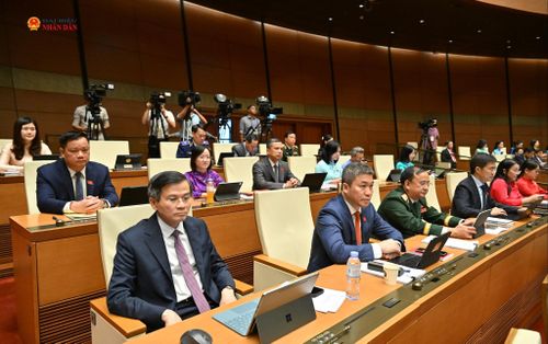 Đoàn ĐBQH tỉnh Nghệ An tham dự Kỳ họp không thường lệ thứ Nhất. Ảnh: Quang Khánh