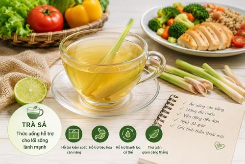 Trà sả được xem là một thức uống hỗ trợ trong chế độ ăn uống lành mạnh tốt cho sức khỏe. Ảnh AI.