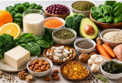 Để ăn chay vẫn đủ chất, cần chú ý bổ sung protein, vitamin B12, sắt, canxi, vitamin D, iod, selen và omega-3 từ các nguồn thực phẩm phù hợp.