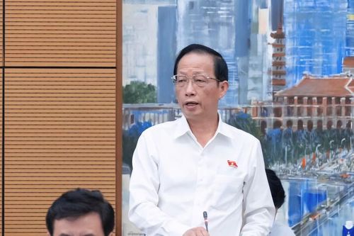 Đại biểu Nguyễn Trúc Sơn, Đoàn ĐBQH tỉnh Vĩnh Long phát biểu. Ảnh: Media Quốc hội