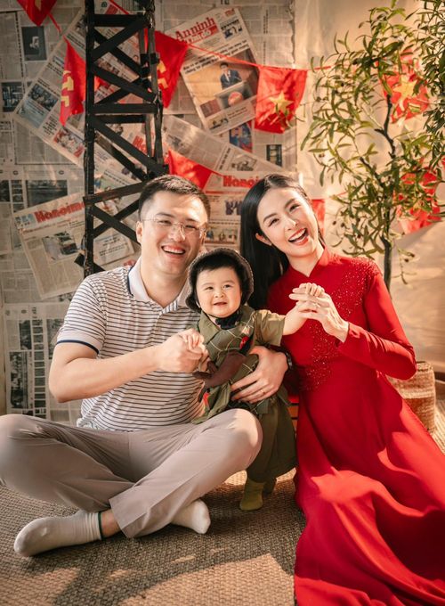 Ngọc Hân đón con trai đầu lòng vào năm 2025. Ảnh: @ngochan.