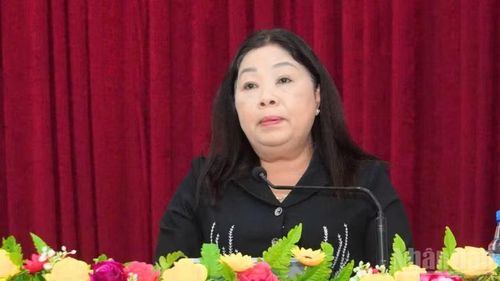 Bà Mã Thị Tươi, Phó Chủ tịch Thường trực Hội đồng nhân dân thành phố Cần Thơ phát biểu tại ngày hội. (Ảnh: VĂN ÚT)