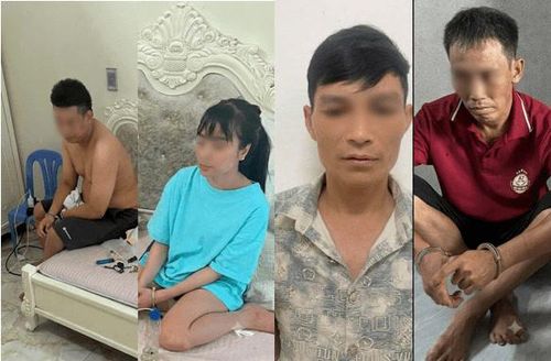 Nhóm đối tượng bị bắt giữ liên quan tới ma túy.