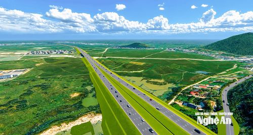 Phối cảnh 1 đoạn Dự án cao tốc Vinh - Thanh Thủy. Ảnh: Thành Duy