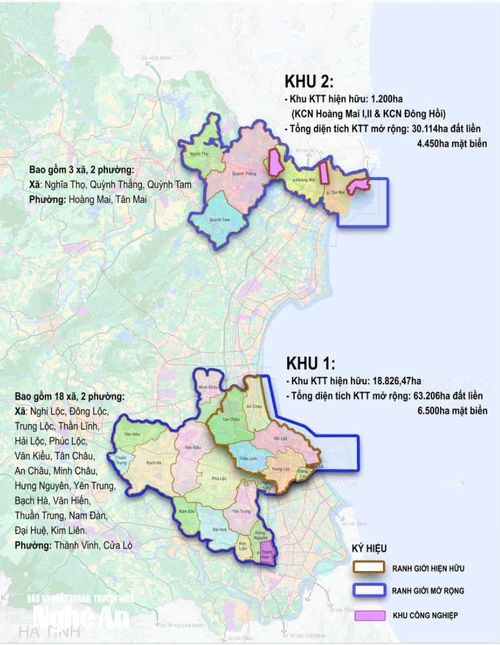 Khu kinh tế Đông Nam sau khi mở rộng có quy mô hơn 104.269 ha. Ảnh: CSCC