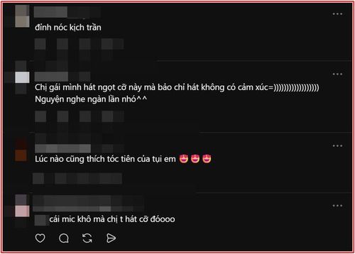 Giọng hát của Tóc Tiên nhận được nhiều lời khen trên mạng xã hội. 
