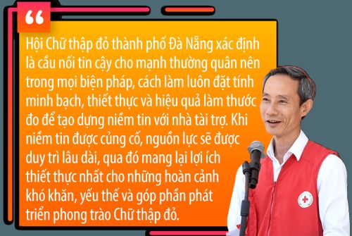 Ông Nguyễn Thanh Minh, Chủ tịch Hội Chữ thập đỏ thành phố Đà Nẵng.