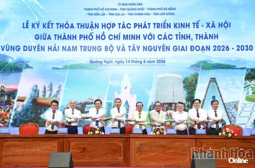 Lãnh đạo TP. Hồ Chí Minh ký kết hợp tác với các tỉnh, thành vùng Duyên hải Nam Trung Bộ và Tây Nguyên.
