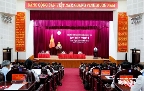Toàn cảnh Kỳ họp thứ 2, HĐND tỉnh khóa XIX, nhiệm kỳ 2026-2031. Ảnh: Phạm Bằng