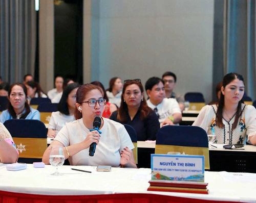 Bà Abigail Tan Tabanao - Chủ tịch Hiệp hội Lữ hành độc lập Philippines phát biểu