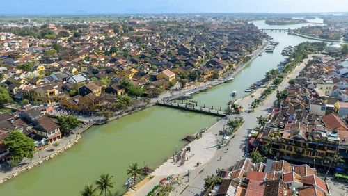 Di sản Văn hóa thế giới Phố cổ Hội An, thành phố Đà Nẵng nhìn từ trên cao. (Ảnh: NGUYỄN ANH CƯỜNG)
