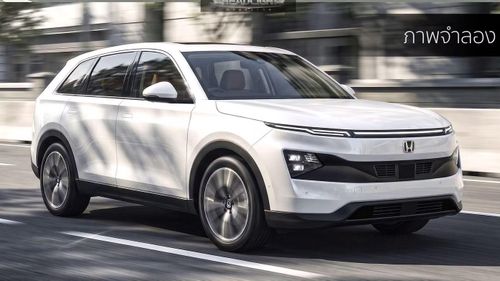 Hình ảnh nguyên mẫu chạy thử và bản dựng dự đoán thiết kế SUV 7 chỗ mới của Honda. Ảnh: Headlightmag