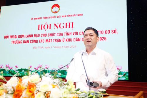 Bí thư Tỉnh ủy Bắc Ninh Nguyễn Hồng Thái kết luận buổi đối thoại.