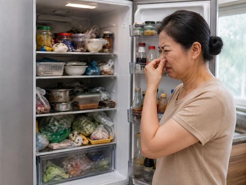 Vì sao tủ lạnh có mùi hôi khó chịu. Ảnh minh họa: AI
