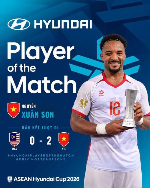 Xuân Son với danh hiệu "Cầu thủ xuất sắc nhất trận" - Ảnh: ASEAN UNITED.