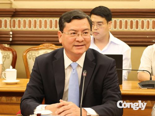 Phó Chủ tịch UBND TP.Hồ Chí Minh Nguyễn Công Vinh phát biểu tại buổi tiếp.