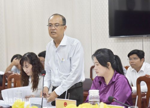 Lãnh đạo Sở Tài chính tỉnh An Giang giải trình tại phiên họp.