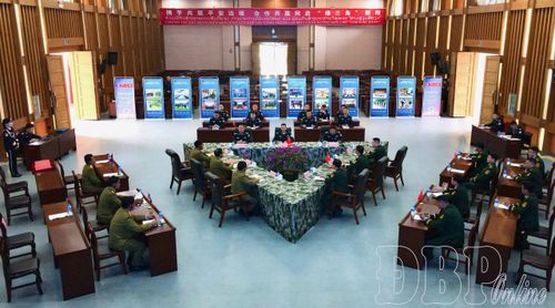  BĐBP Điện Biên tham gia khởi động “Cơ chế hợp tác thực thi pháp luật khu vực Tam giác xanh Trung Quốc - Việt Nam - Lào”. (Ảnh: Anh Dũng)