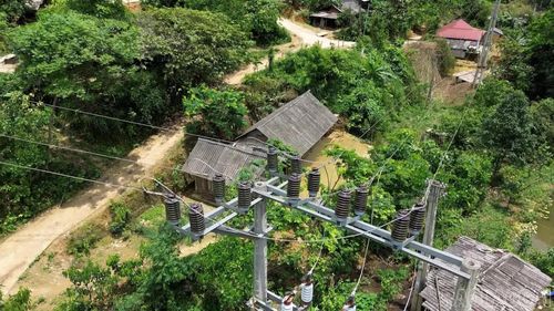 Công trình điện ở Cát Thịnh đã hoàn thành thi công từ năm 2023.