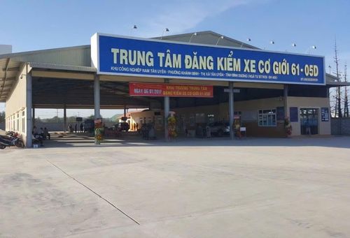 Theo danh mục, Trung tâm Đăng kiểm xe cơ giới 6105D – Chi nhánh Công ty TNHH Đăng kiểm xe cơ giới 61-05D (số 117 KCN Nam Tân Uyên, phường Tân Hiệp) có 7 ĐKV