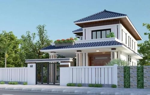 Nhà mái Nhật 2 tầng 8x10m. (Ảnh: Vinavic)