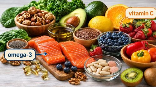 Bổ sung vitamin C và omega-3 đúng cách có thể hỗ trợ sức khỏe tim mạch, miễn dịch và bảo vệ tế bào.