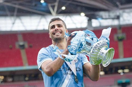  Rodri vô địch FA Cup 2025-2026 cùng Man City. Ảnh: Getty  