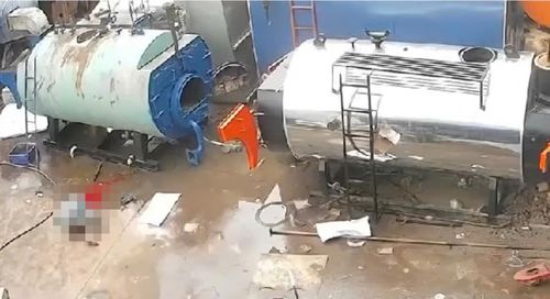 Hiện trường vụ nổ bình hơi. Ảnh: A.X