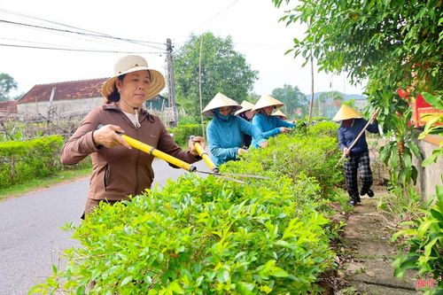 Đợt cao điểm ra quân xây dựng NTM, nhiều mô hình mới được xây dựng, từng bước đưa việc giữ gìn cảnh quan, vệ sinh môi trường trở thành hoạt động thường xuyên tại mỗi khu dân cư. Bà Nguyễn Thị Nghiên - Chi hội trưởng Chi hội Phụ nữ thôn Đông Sơn, xã Cẩm Lạc chia sẻ: “Mô hình “tuyến đường không rác thải” được triển khai nhằm tạo chuyển biến từ nhận thức đến hành động, để giữ gìn vệ sinh môi trường trở thành việc làm thường xuyên, tự giác của mỗi gia đình và cộng đồng”.
