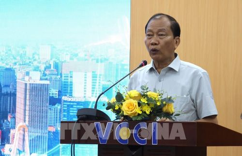 Ông Hoàng Quang Phòng, Phó Chủ tịch Liên đoàn Thương mại và Công nghiệp Việt Nam (VCCI) phát biểu khai mạc tại Diễn đàn. Ảnh: Hứa Chung-TTXVN 