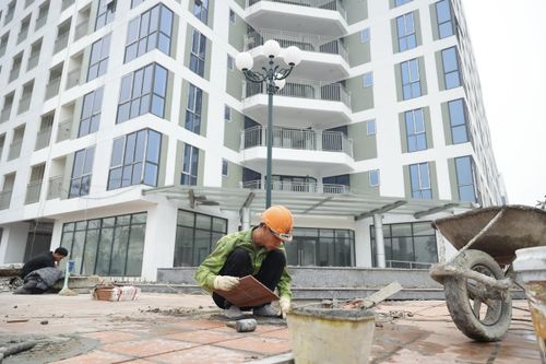 Một dự án nhà ở xã hội đang gấp rút hoàn thành