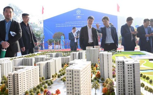 Lễ khởi công một dự án nhà ở xã hội tại Hà Nội. Ảnh minh họa