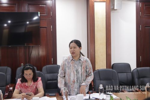 Thành viên đoàn công tác phát biểu tại buổi kiểm tra