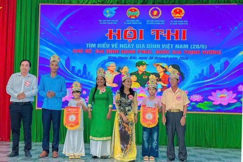 Gia đình chị Thông Thị Kim Trung nhiều lần tham gia Hội thi tìm hiểu Ngày Gia đình Việt Nam