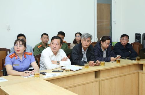 Các đại biểu tham dự cuộc họp tại điểm cầu tỉnh Lâm Đồng