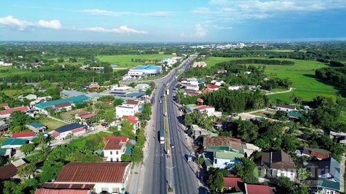 Xã Ái Tử nhìn từ trên cao - Ảnh: L.A