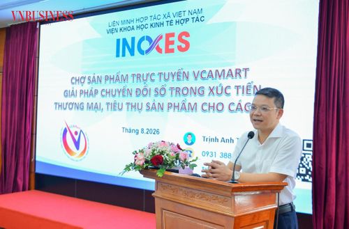 Ông Trịnh Anh Tuấn, Viện Phát triển Kinh tế Hợp tác (Liên minh HTX Việt Nam) phát biểu tham luận.