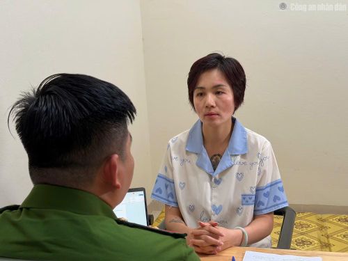 Lã Thúy Kiều tại cơ quan điều tra.