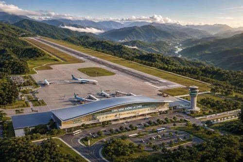 Sân bay Lai Châu được định hướng là sân bay quốc nội, công suất 0,3 triệu hành khách/năm