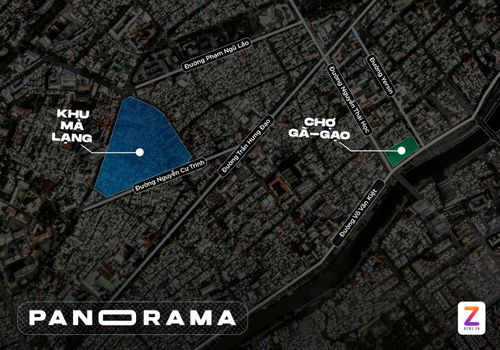 Vị trí 2 khu Mả Lạng và chợ Gà - Gạo ở phường Cầu Ông Lãnh và Bến Thành, TP.HCM. Đồ họa: Phan Nhật.