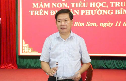 Ông Nguyễn Thanh Tùng, Phó Bí thư Đảng ủy, Chủ tịch UBND phường Bỉm Sơn. Ảnh: Hà Nghĩa