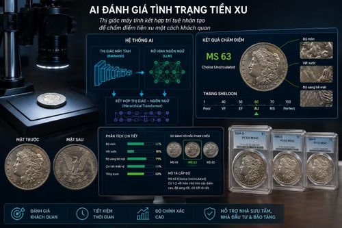 Mô hình ngôn ngữ kết hợp thị giác máy tính hỗ trợ định giá tiền xu sưu tầm theo thang Sheldon.